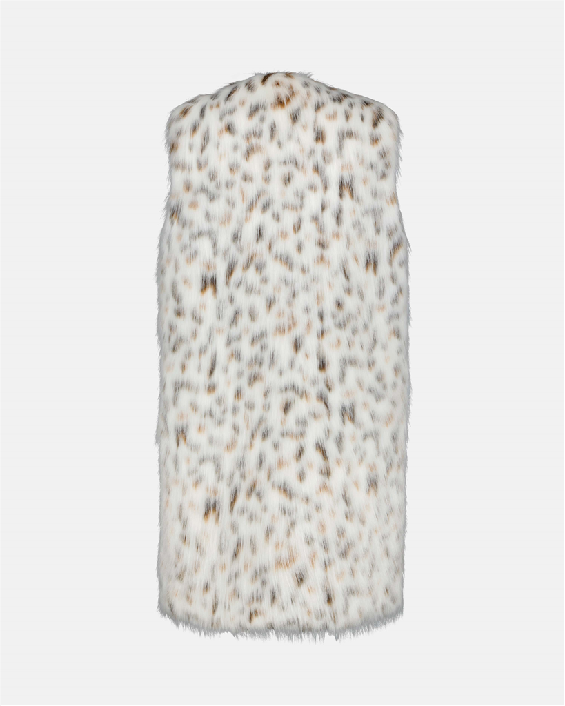 Manteaux Fourrure effet lynx Dolce & Gabbana Blanc Femme