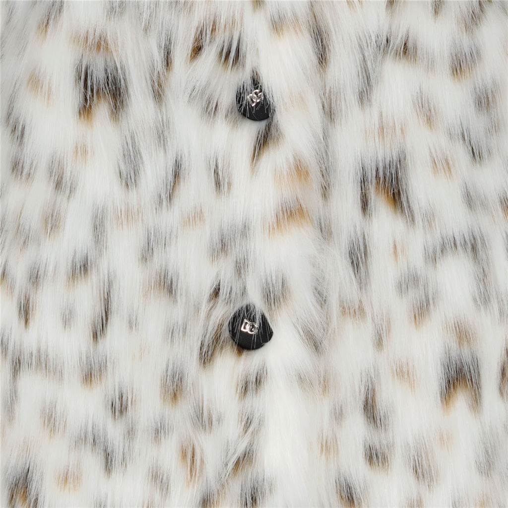 Manteaux Fourrure effet lynx Dolce & Gabbana Blanc Femme