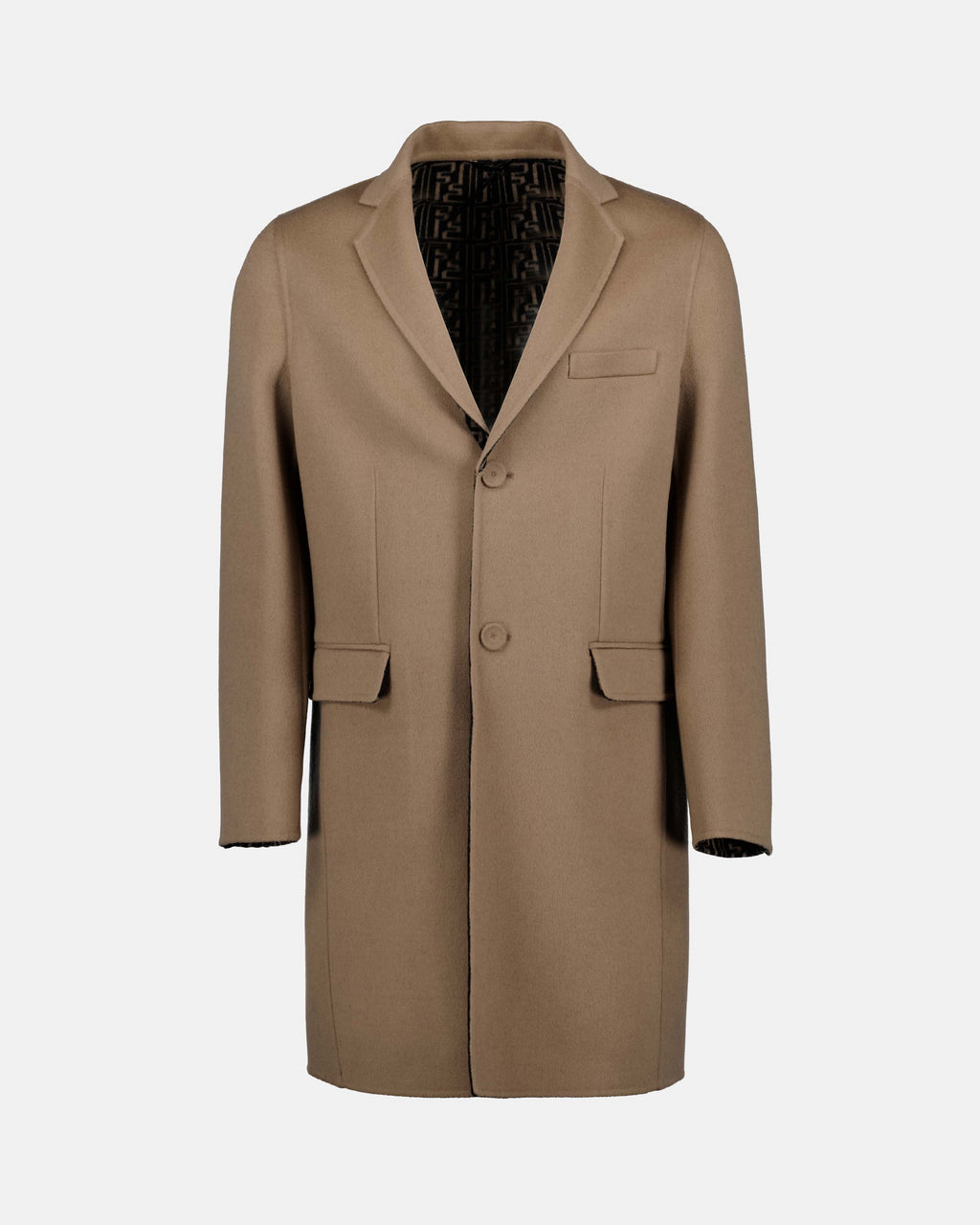 Manteaux Manteau en laine Fendi Marron Homme