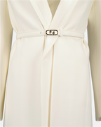 Manteaux Manteau en laine Fendi Blanc Femme