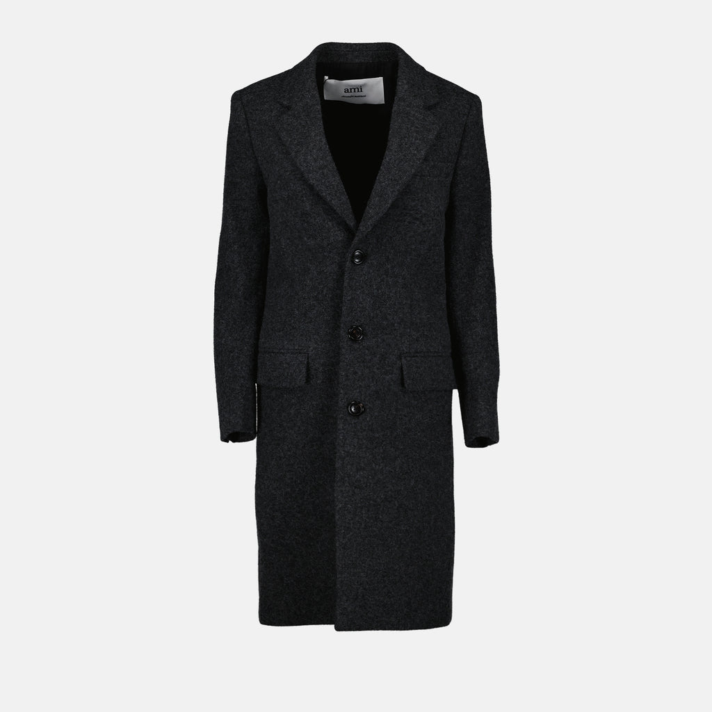 Mäntel Wollmantel Ami PARIS Grau Unisex