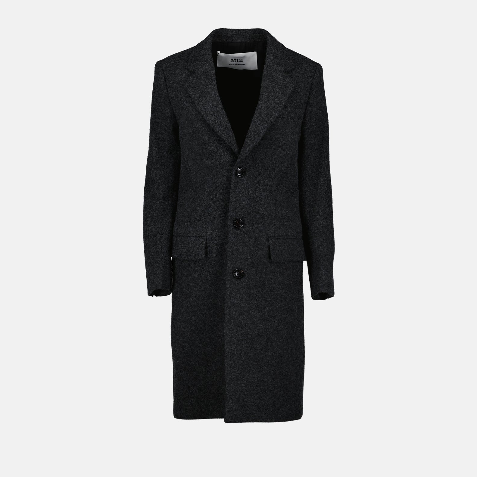 Manteaux Manteau en laine Ami PARIS Gris Unisexe