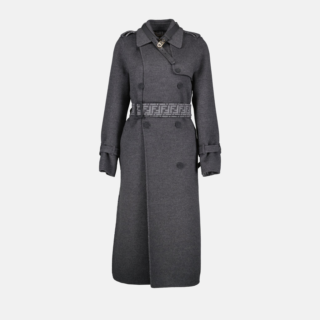 Manteaux Manteau Fendi O'Lock Fendi Gris Femme