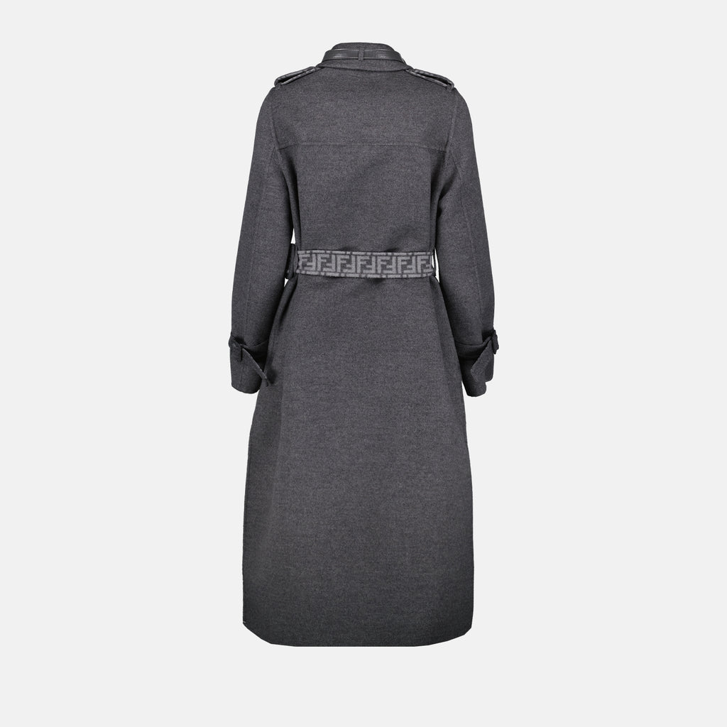 Manteaux Manteau Fendi O'Lock Fendi Gris Femme