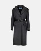 Manteaux Manteau à ceinture Prada Gris Femme