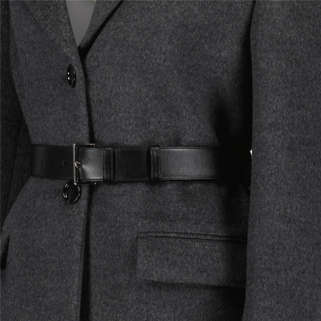 Manteaux Manteau à ceinture Prada Gris Femme