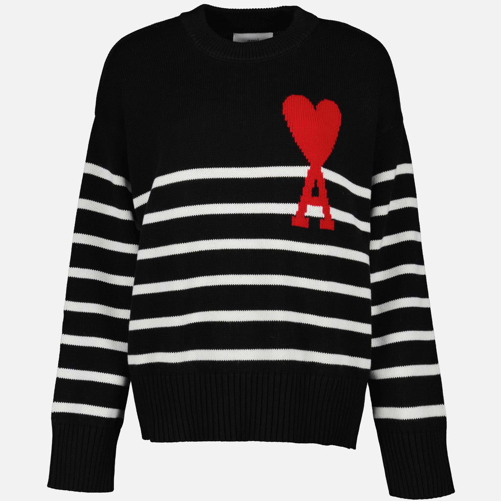 Maille Marinière Ami de Coeur Ami PARIS Noir Unisexe