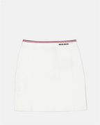 Jupes Mini-jupe à logo Miu Miu Blanc Femme