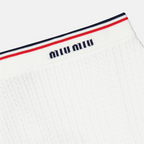 Jupes Mini-jupe à logo Miu Miu Blanc Femme
