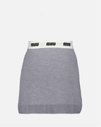 Jupes Mini-jupe en laine Miu Miu Gris Femme