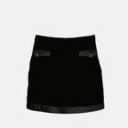Jupes Mini-jupe en tissu bouclé Miu Miu Noir Femme
