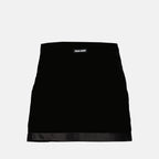 Jupes Mini-jupe en tissu bouclé Miu Miu Noir Femme