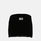 Jupes Mini-jupe en velours Miu Miu Noir Femme