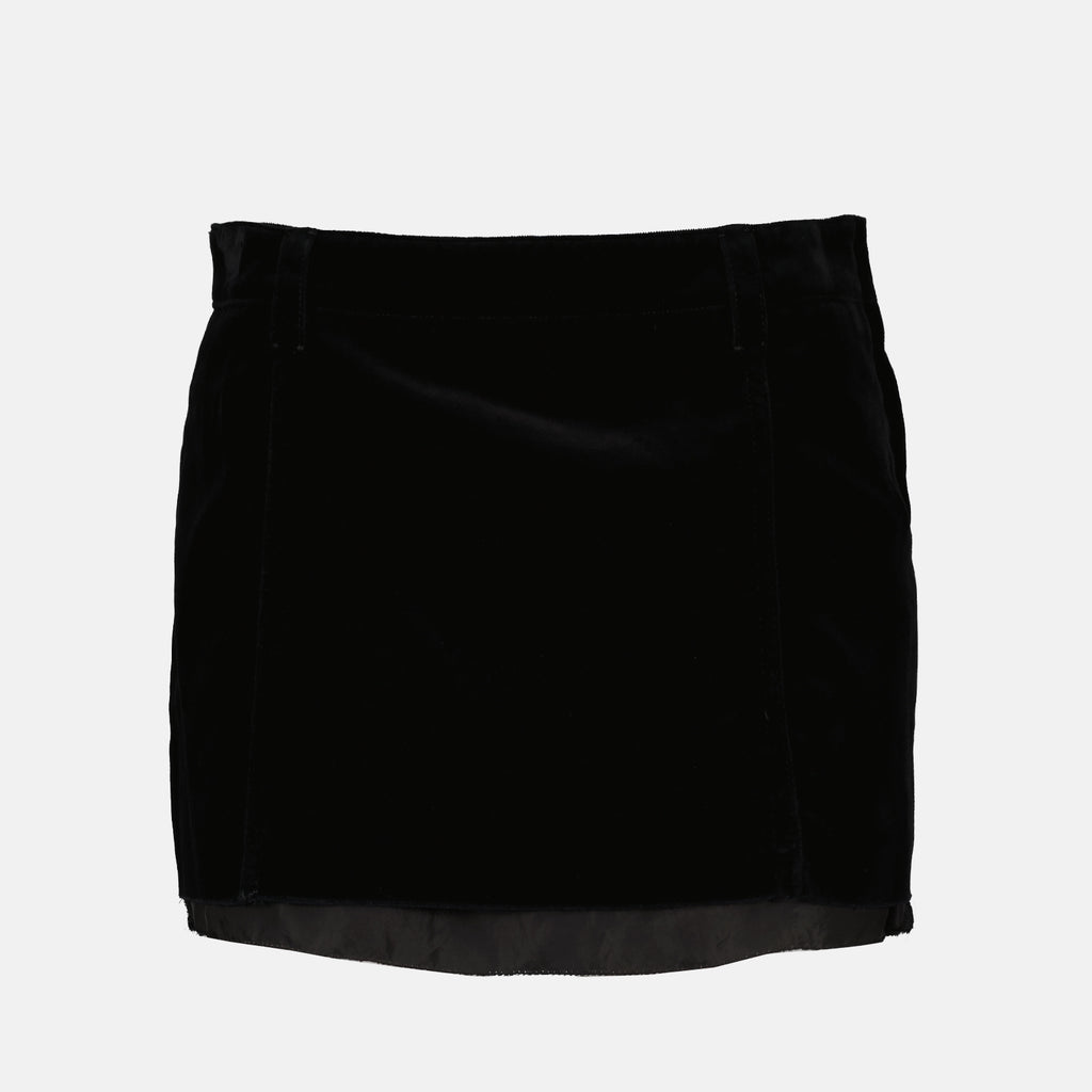 Jupes Mini-jupe en velours Miu Miu Noir Femme