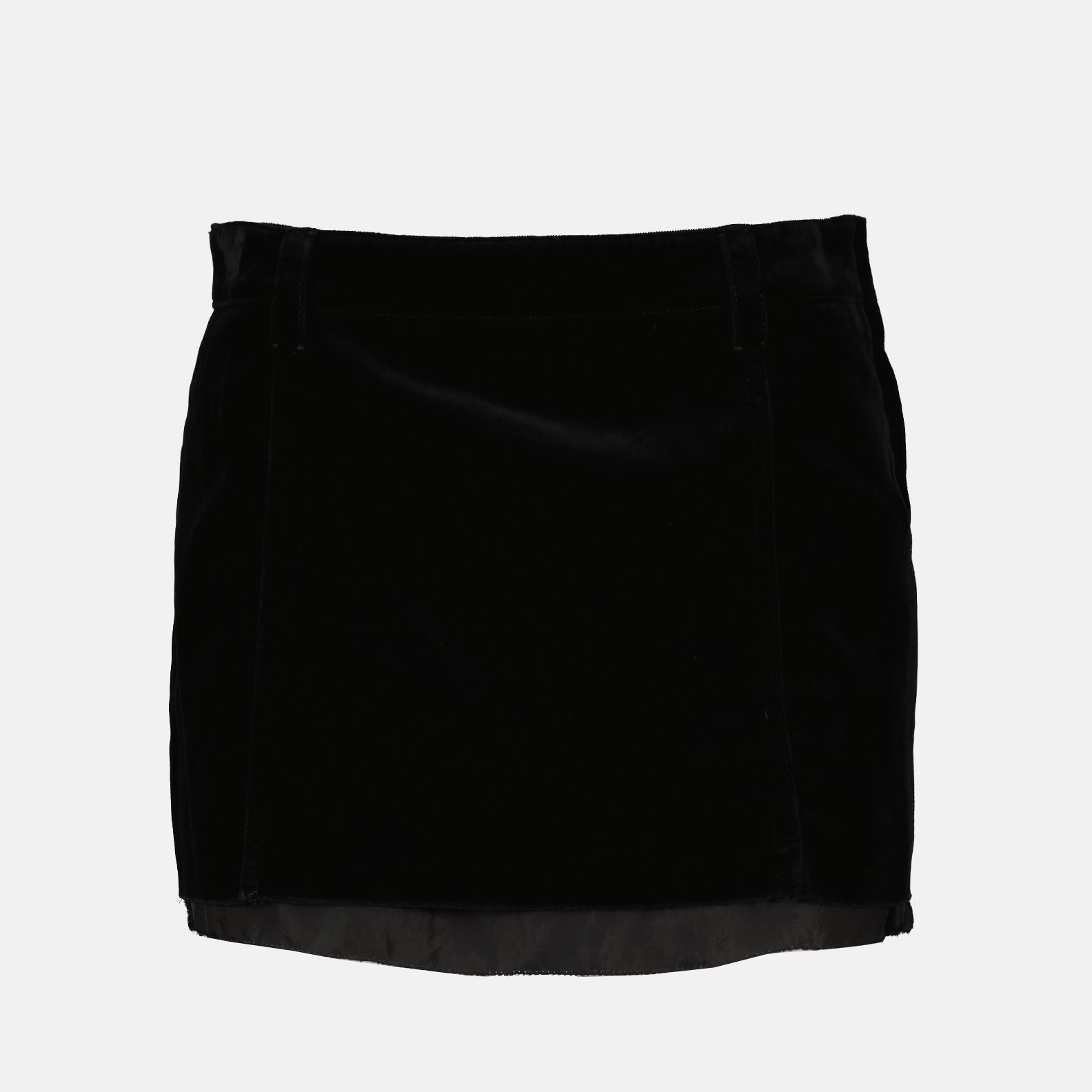 Jupes Mini-jupe en velours Miu Miu Noir Femme