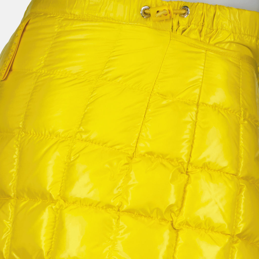 Jupes Mini-jupe matelassée Moncler Jaune Femme