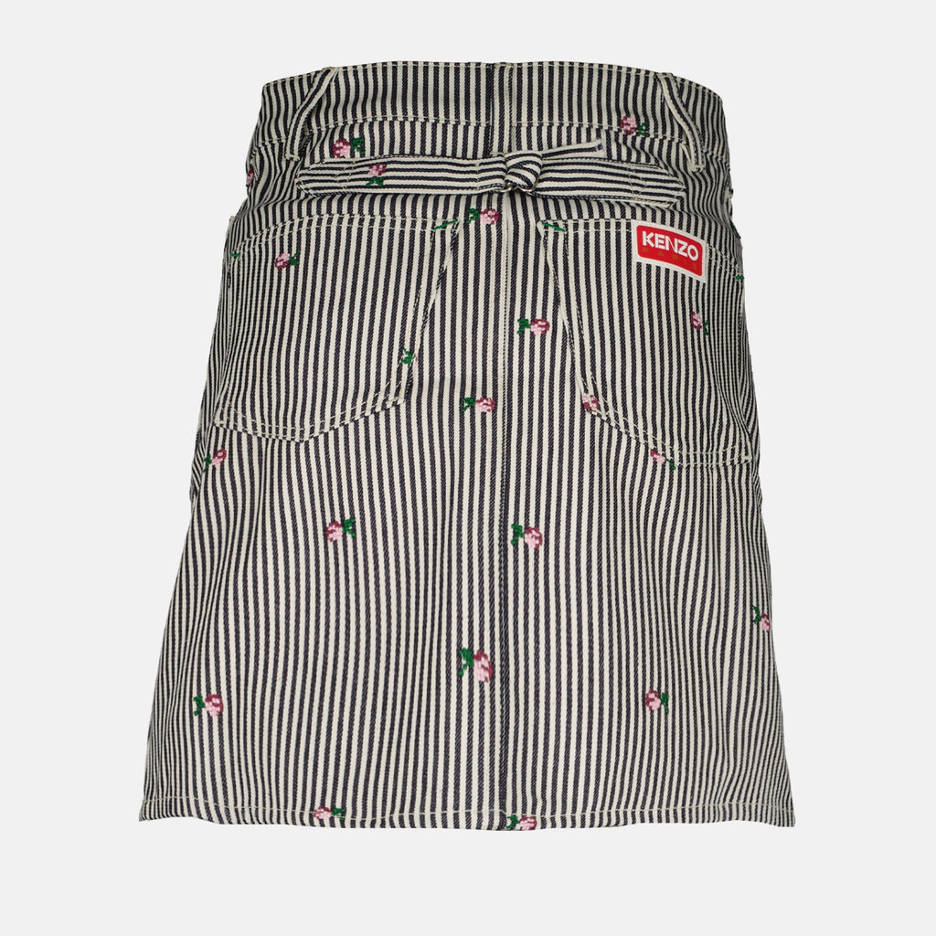 Jupes Mini-jupe rayée Kenzo Noir Femme