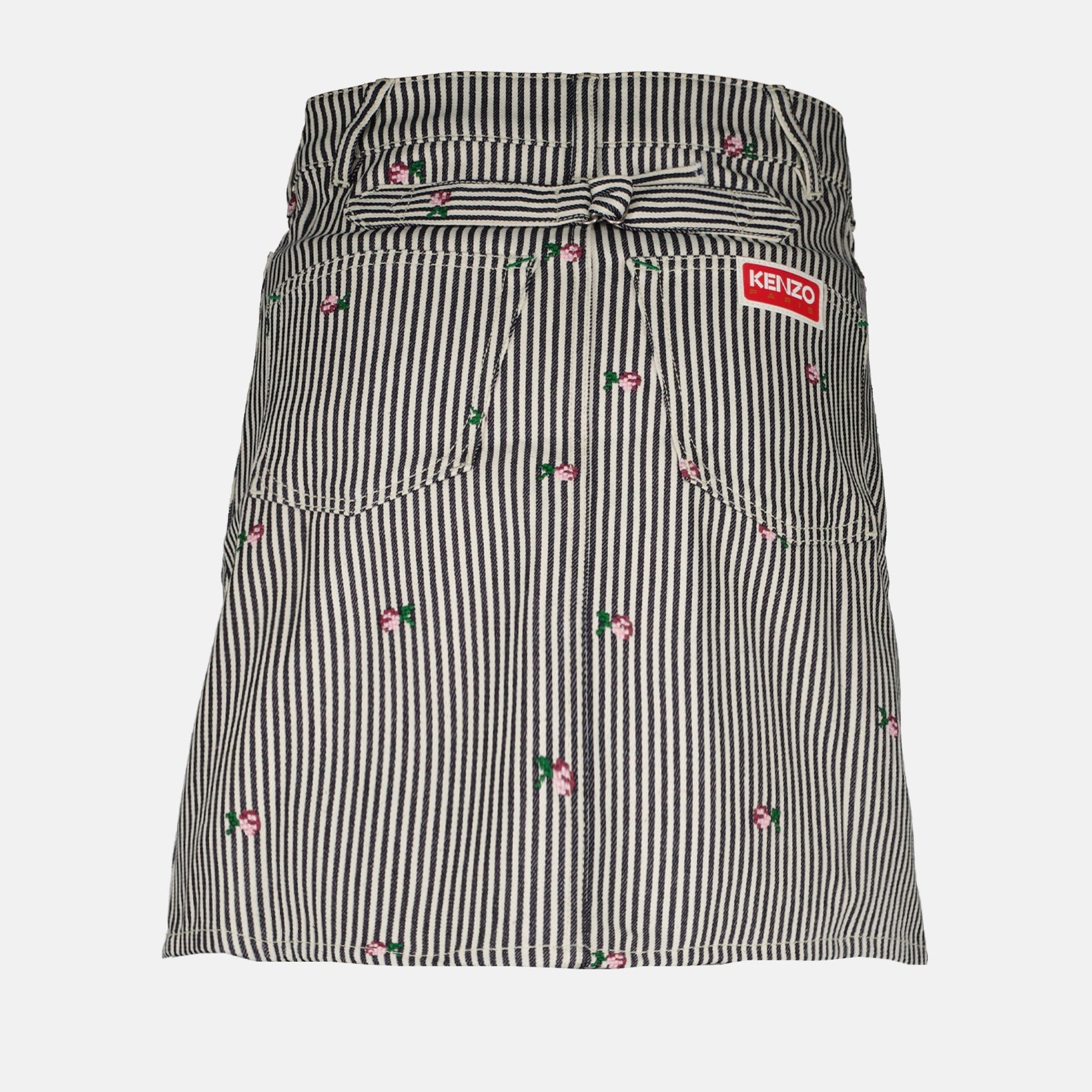 Jupes Mini-jupe rayée Kenzo Noir Femme