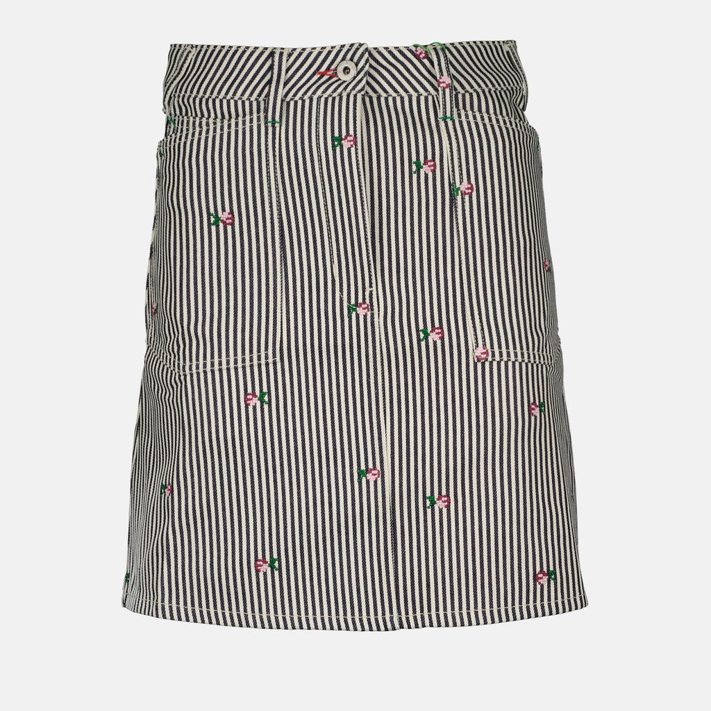 Jupes Mini-jupe rayée Kenzo Noir Femme