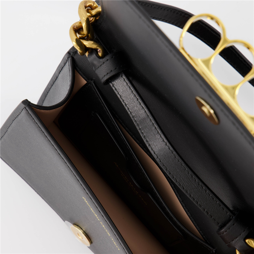 Sacs à main et épaule Mini sac Four Ring Alexander McQueen Noir Femme