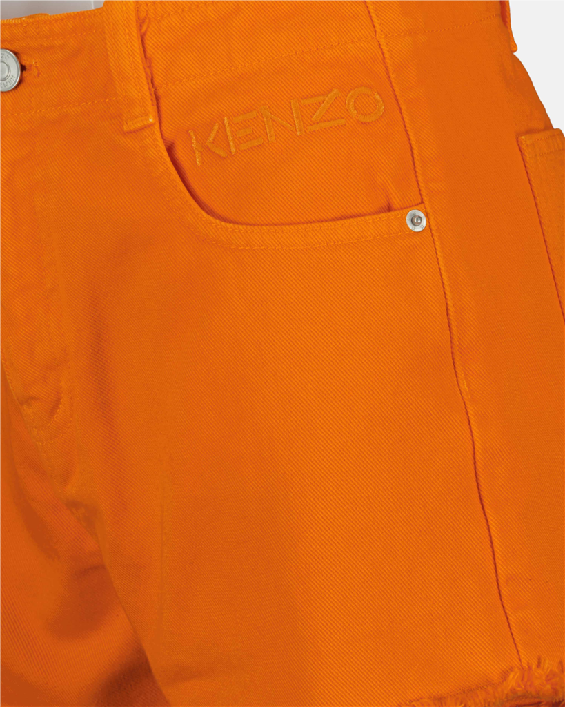 Shorts Short en denim Kenzo Orange Femme