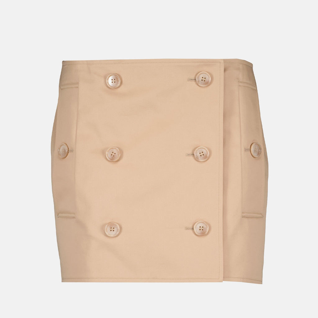 Jupes Minijupe trench en gabardine Burberry Beige Femme
