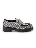 Mocassins Mocassins à cristaux Prada Argenté Femme