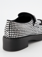 Mocassins Mocassins à cristaux Prada Argenté Femme