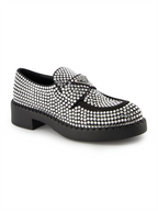 Mocassins Mocassins à cristaux Prada Argenté Femme