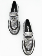 Mocassins Mocassins à cristaux Prada Argenté Femme