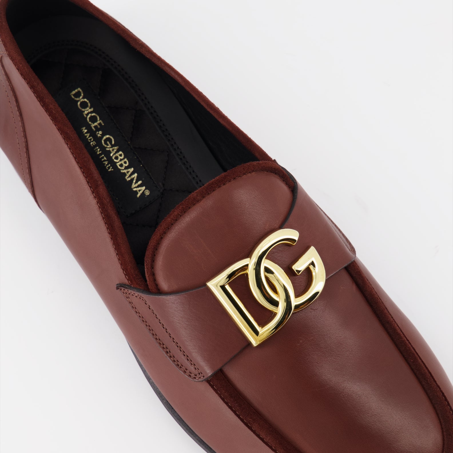 Mocassins Mocassins DG en cuir Dolce & Gabbana Marron Homme