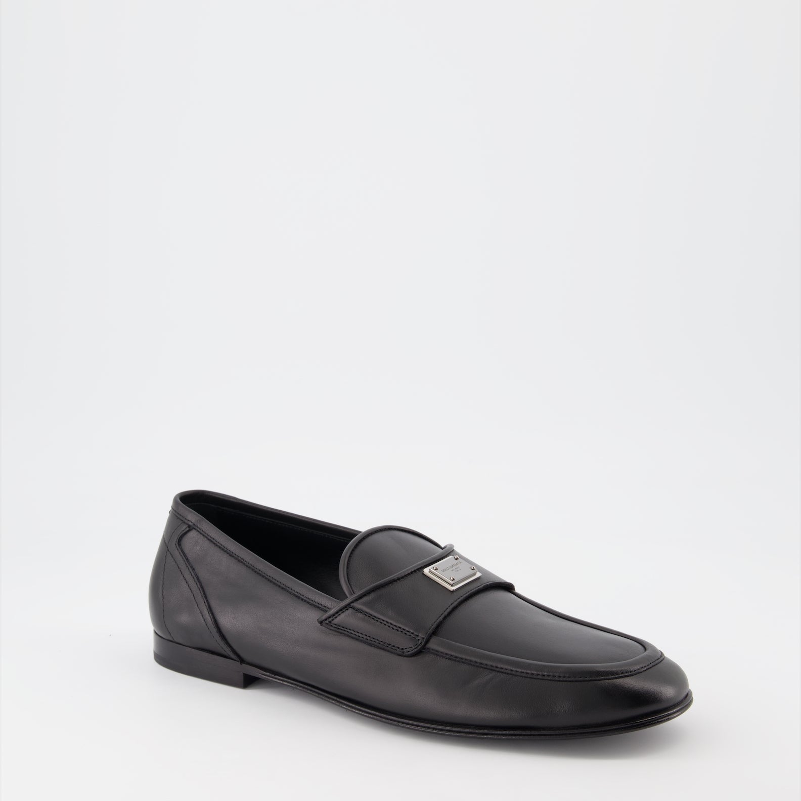 Mocassins Mocassins DG en cuir Dolce & Gabbana Noir Homme
