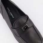 Mocassins Mocassins DG en cuir Dolce & Gabbana Noir Homme