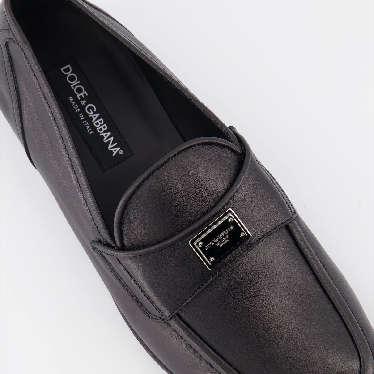 Mocassins Mocassins DG en cuir Dolce & Gabbana Noir Homme