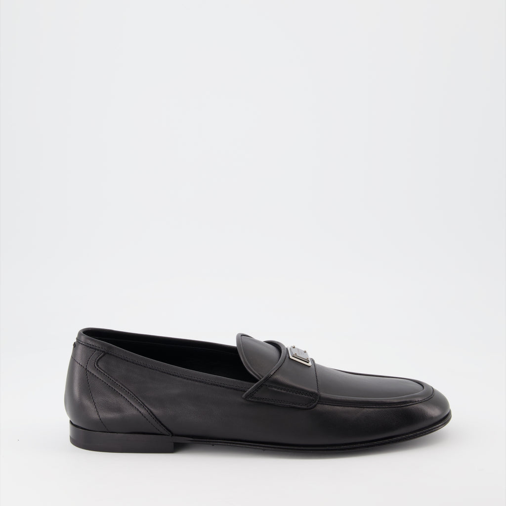 Mocassins Mocassins DG en cuir Dolce & Gabbana Noir Homme