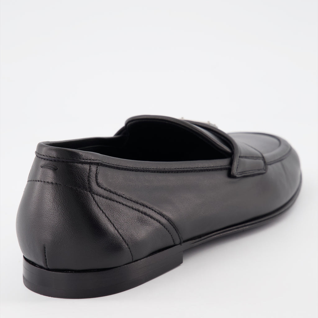 Mocassins Mocassins DG en cuir Dolce & Gabbana Noir Homme
