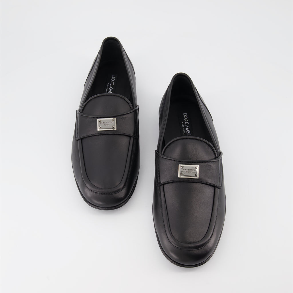 Mocassins Mocassins DG en cuir Dolce & Gabbana Noir Homme