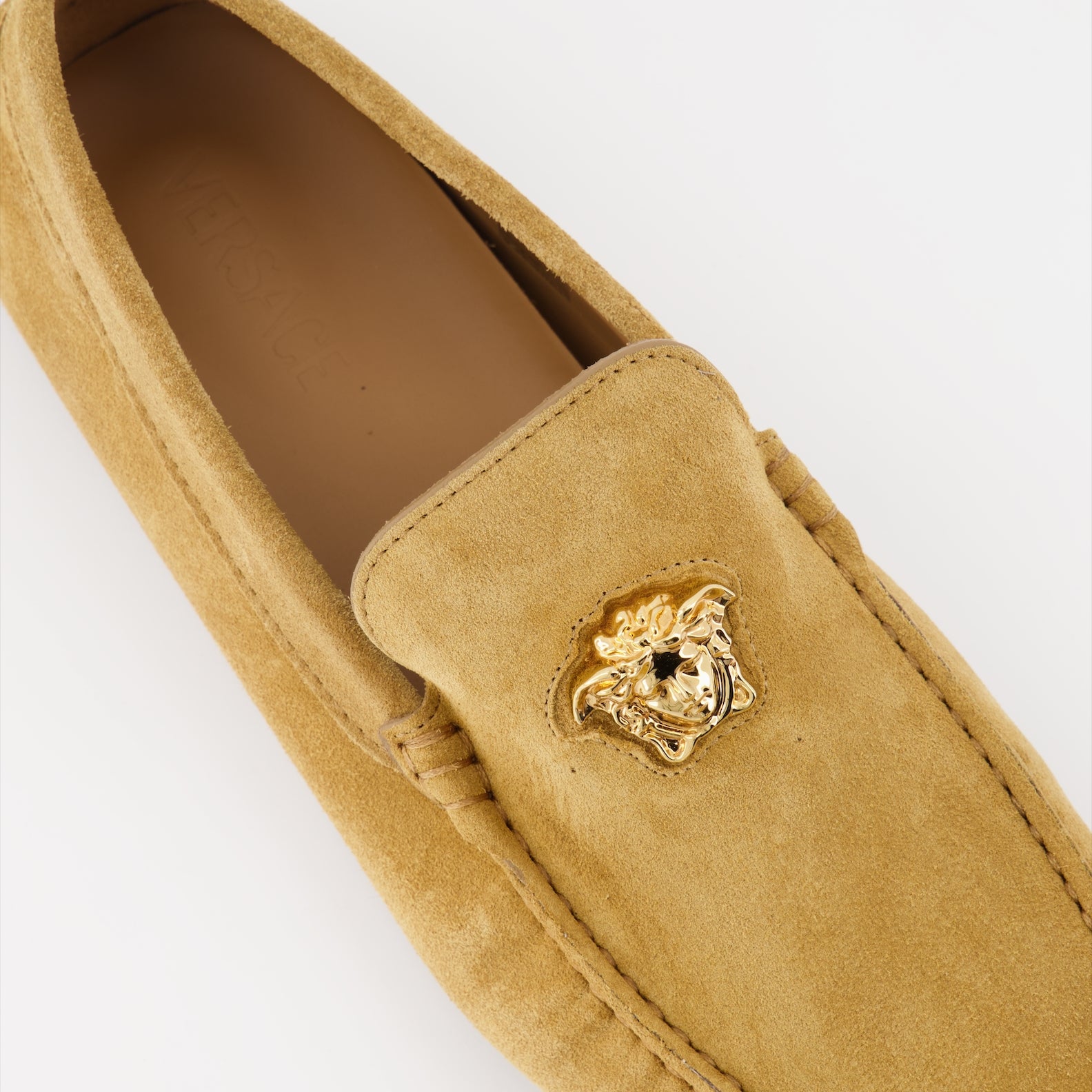 Mocassins Mocassins Driver la Medusa Versace Beige Homme