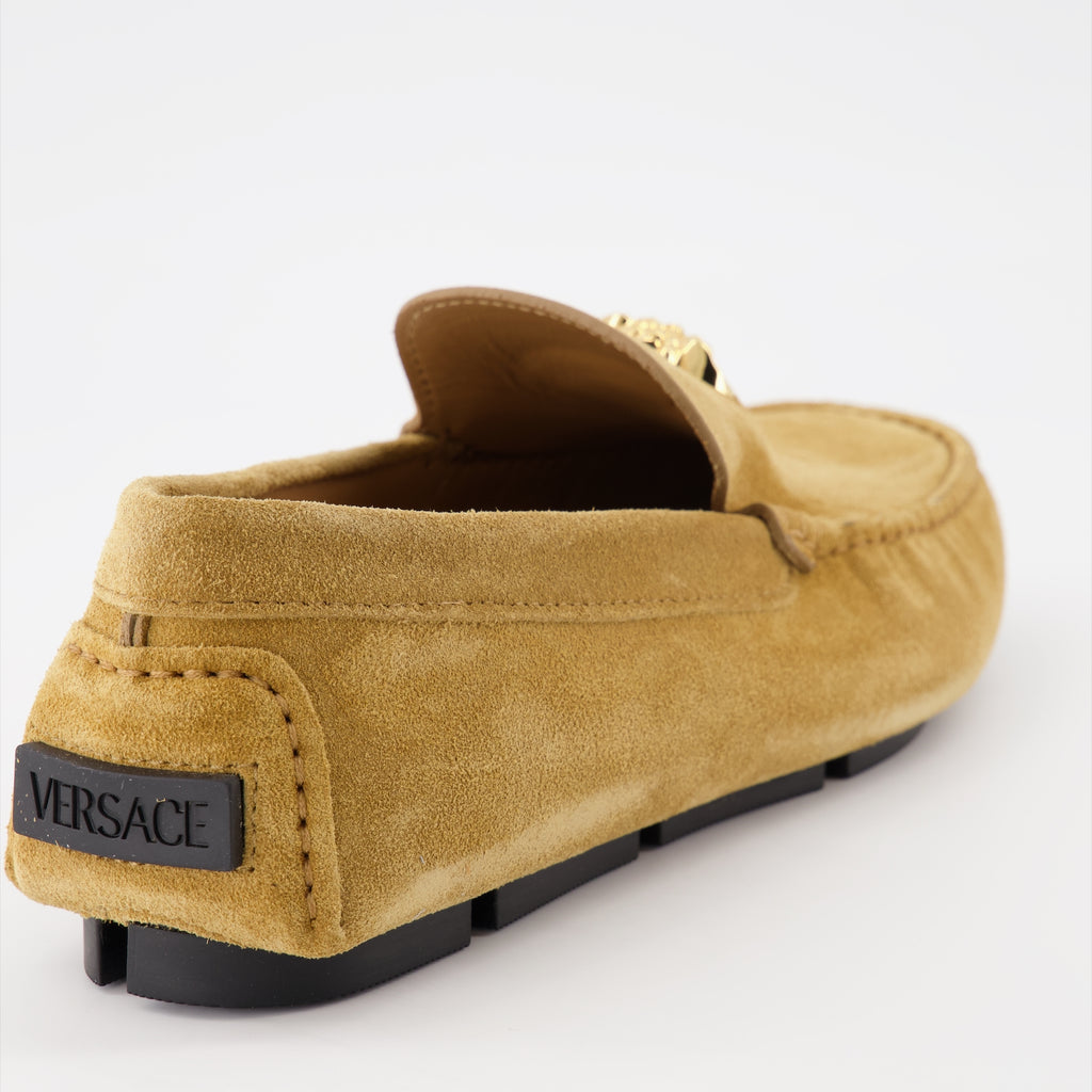 Mocassins Mocassins Driver la Medusa Versace Beige Homme