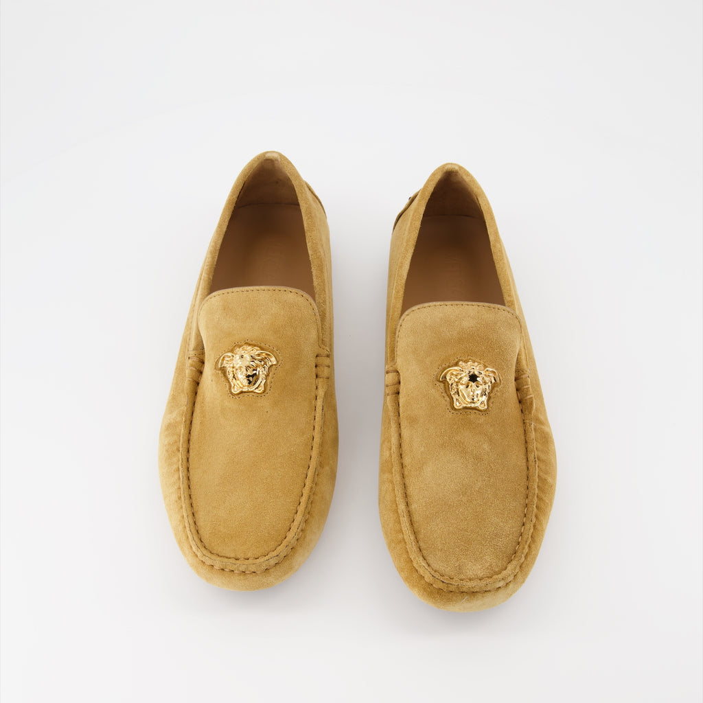 Mocassins Mocassins Driver la Medusa Versace Beige Homme