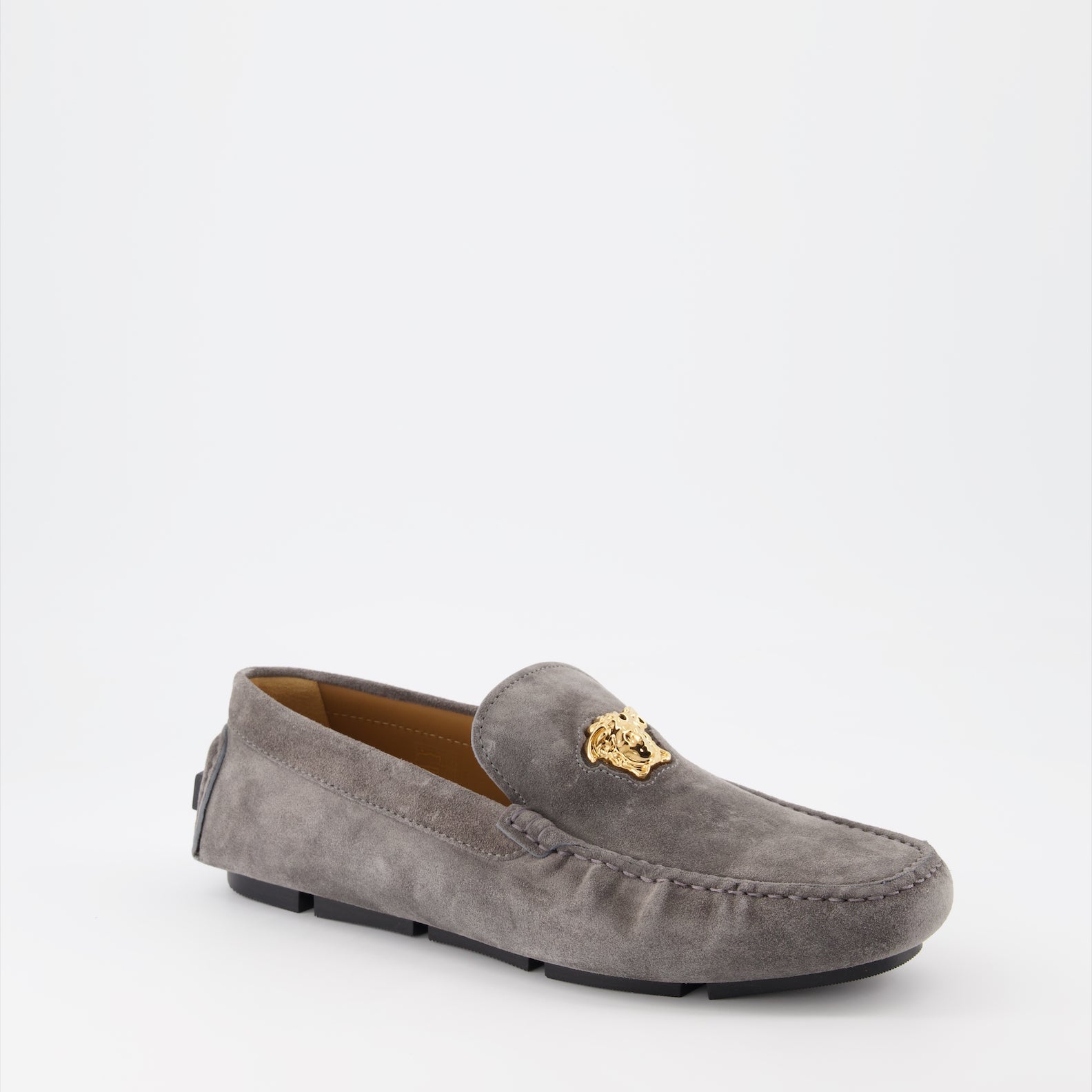 Mocassins Mocassins Driver la Medusa Versace Gris Homme