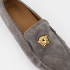 Mocassins Mocassins Driver la Medusa Versace Gris Homme