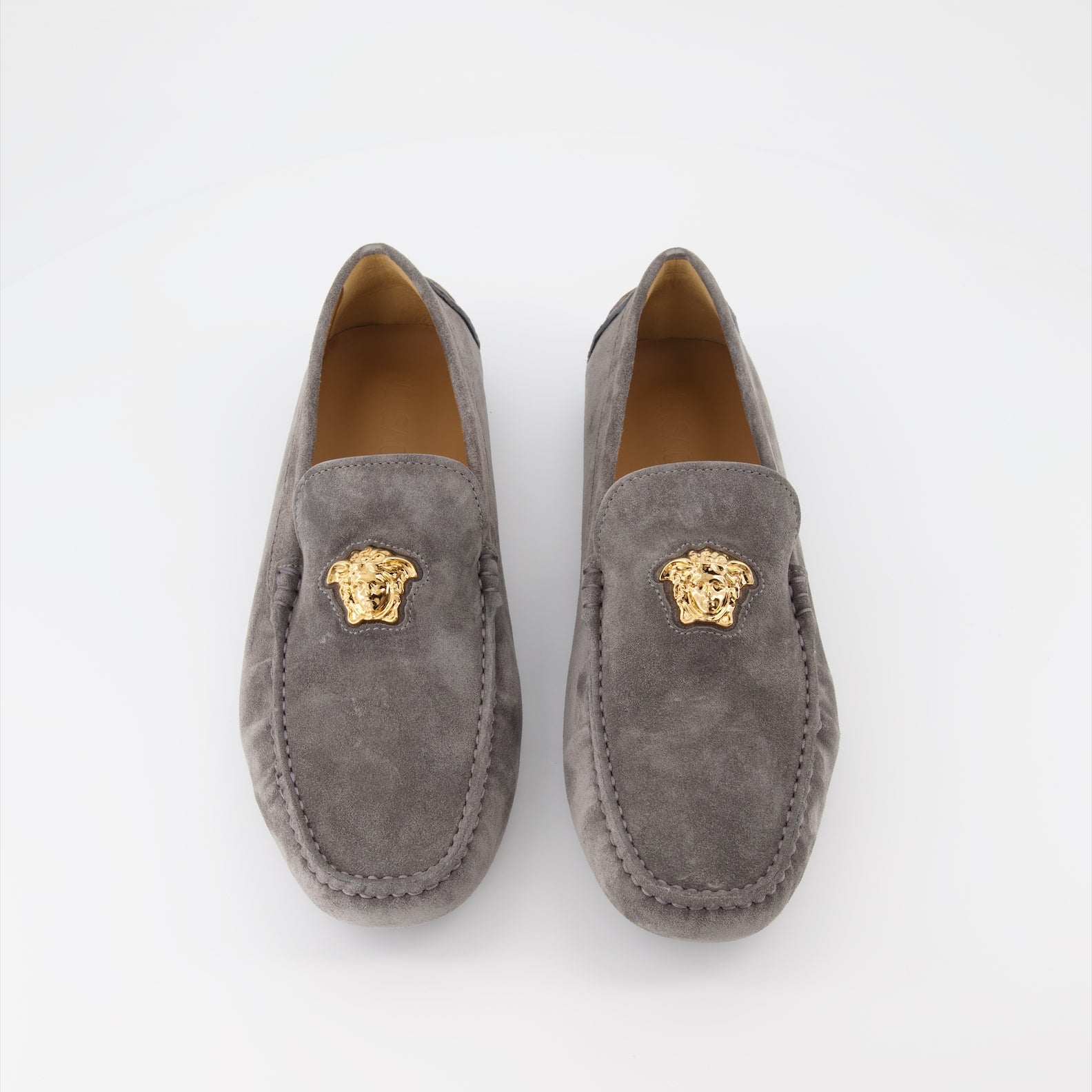 Mocassins Mocassins Driver la Medusa Versace Gris Homme