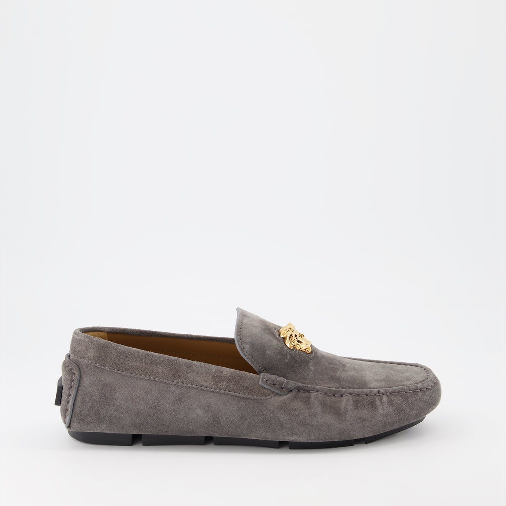 Mocassins Mocassins Driver la Medusa Versace Gris Homme