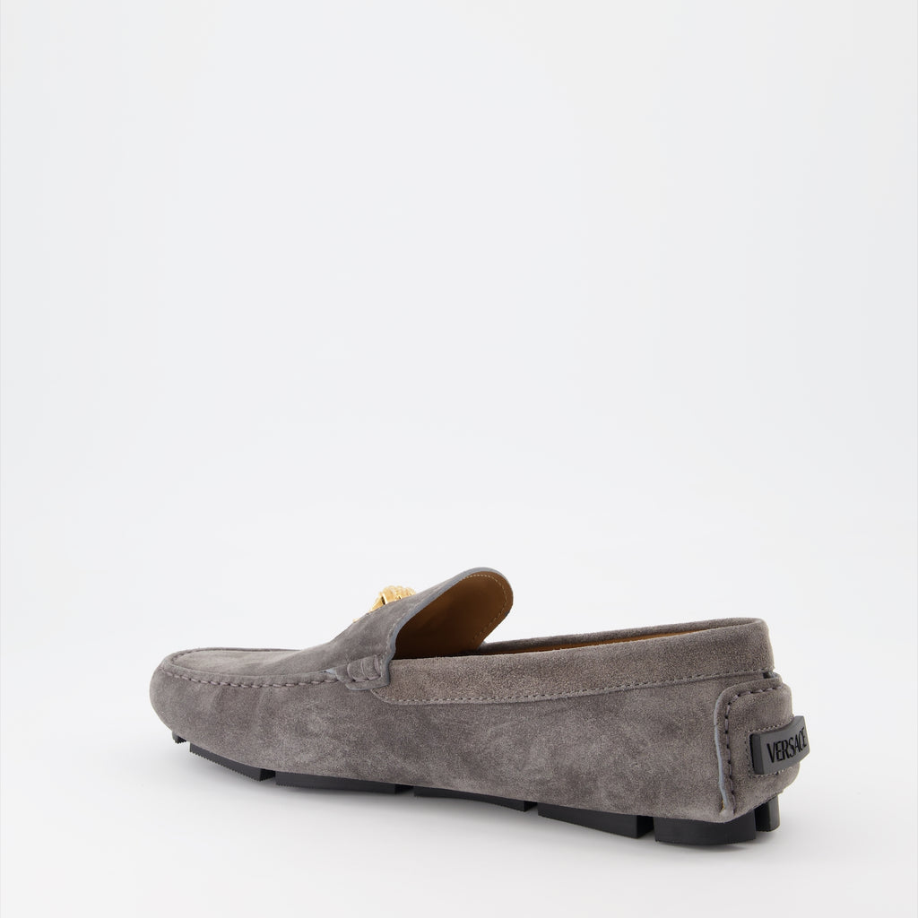 Mocassins Mocassins Driver la Medusa Versace Gris Homme