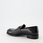 Mocassins Mocassins à logo triangle Prada Noir Homme