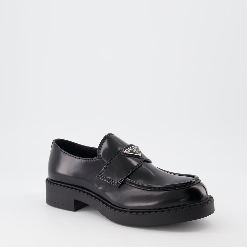 Mocassins Mocassins en cuir Prada Noir Homme