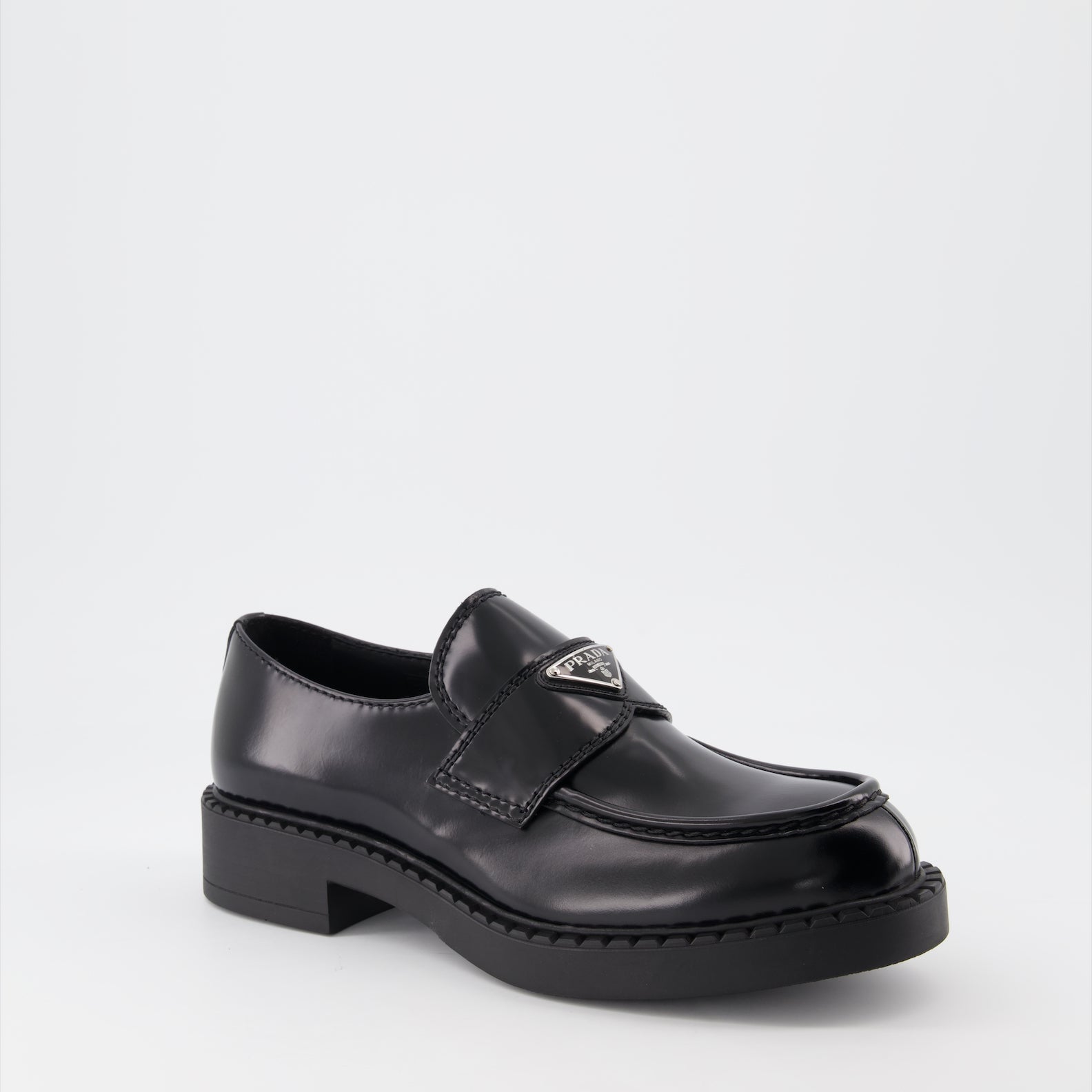 Mocassins Mocassins en cuir Prada Noir Homme