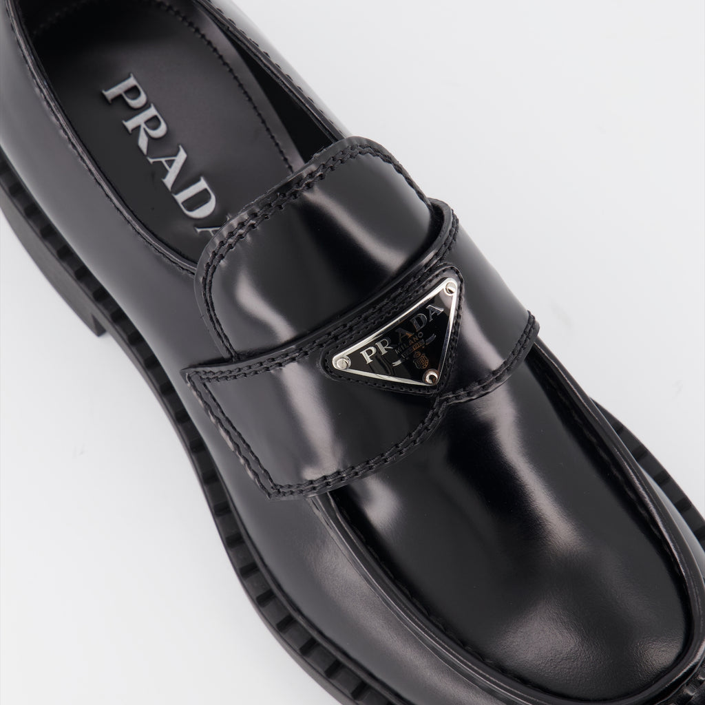 Mocassins Mocassins en cuir Prada Noir Homme