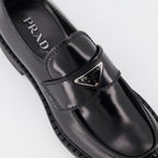 Mocassins Mocassins en cuir Prada Noir Homme